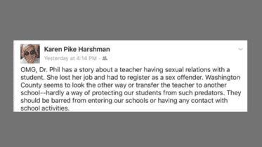 Karen Harshman removed from Washington County Board of Education