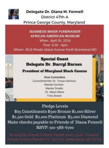 Diana Fennell and Darryl Barnes April 2018 fundraiser 