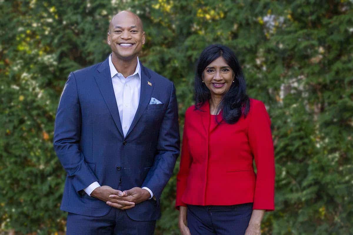 Maryland Democratic gubernatorial ticket Wes Moore and Aruna Miller 