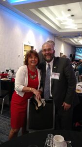 Matthew Adams and Diana Waterman at the 2015 MDGOP Spring Convention in Bethesda, Maryland. 