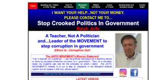 2022 Maryland gubernatorial election: Ralph Jaffe's campaign website 