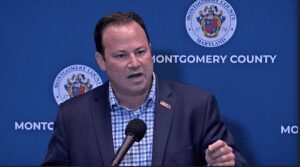 This is a photograph of Montgomery County Councilman Andrew Friedson speaking. 