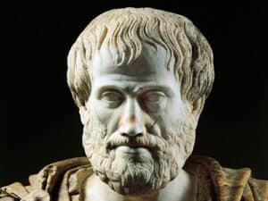 This is a picture of Aristotle's, the ancient Greek philosopher, bust. 