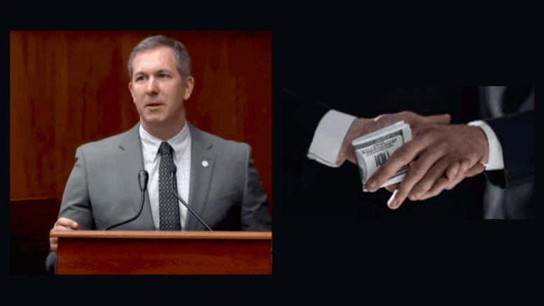 This is a featured image for a story about Baltimore County Executive Johnny Olszewski's taxpayer-funded settlement controversy.