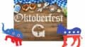 This is an image highlighting the partisan divide at the 2024 Gaithersburg Oktoberfest.