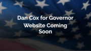 This is a screenshot of Dan Cox's nonexistent 2026 gubernatorial website, leftover from his failed 2024 congressional campaign.