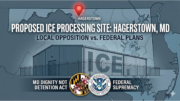This is a graphic created to illustrate the Trump administration moving forward with pursuing Hagerstown, Maryland, as a potential ICE facility.